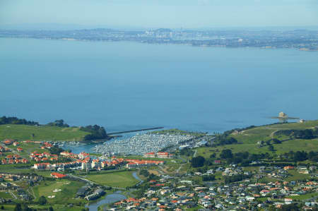 Aerial Image of GULF HARBOUR MARINA TO AUCKLAND'S CBD.