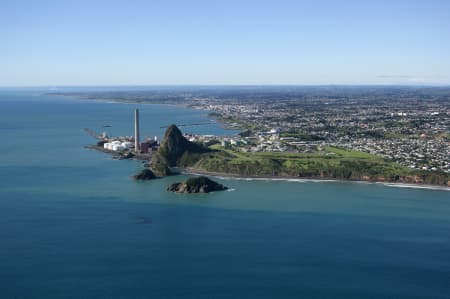 Aerial Image of PARITUTU  ROCK NEW PLYMOUTH.