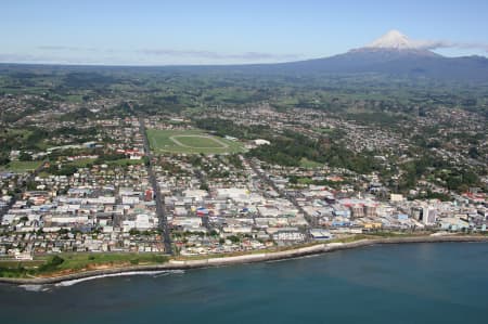 Aerial Image of NEW PLYMOUTH AND MOUNT TARANAKI.