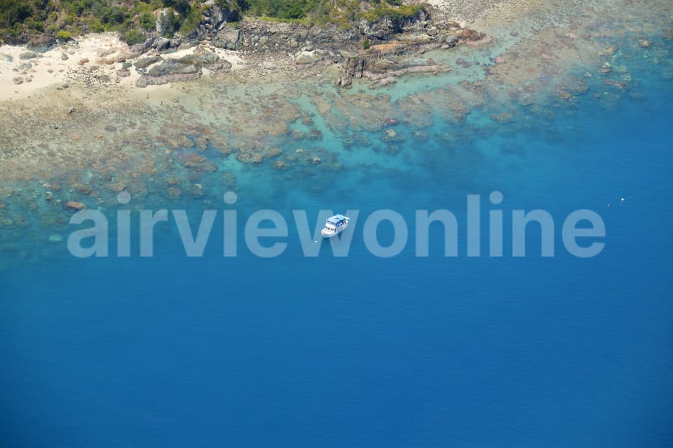 Aerial Image of Boating in the Whitsundays, Queensland
