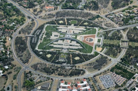 Aerial Image of CLOSEUP OF CAPITAL HILL CANBERRA.