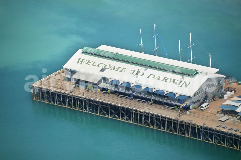 Aerial Image of Closeup of Stokes Hill Wharf Darwin