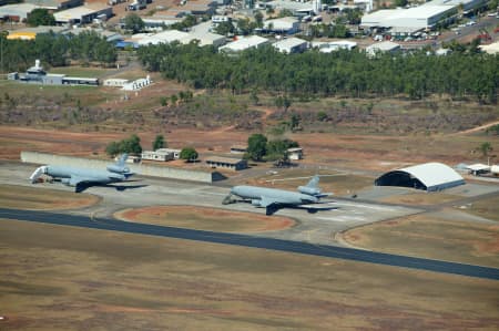 Aerial Image of RAAF PLANES AT DARWIN INTERNATIONAL AIRPORT