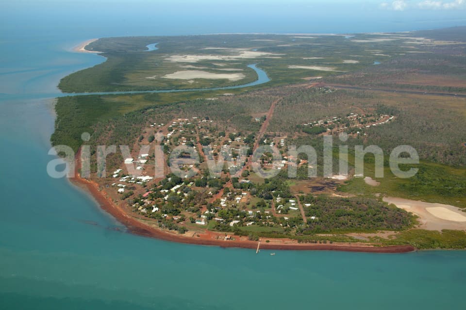 Aerial Image of The Town of Nguiu on Bathurst Island