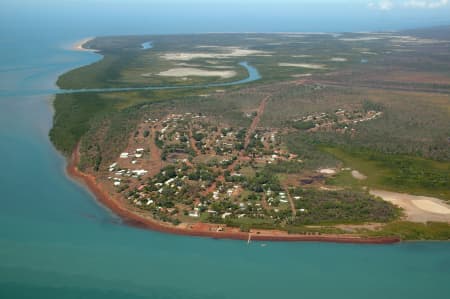 Aerial Image of THE TOWN OF NGUIU ON BATHURST ISLAND.