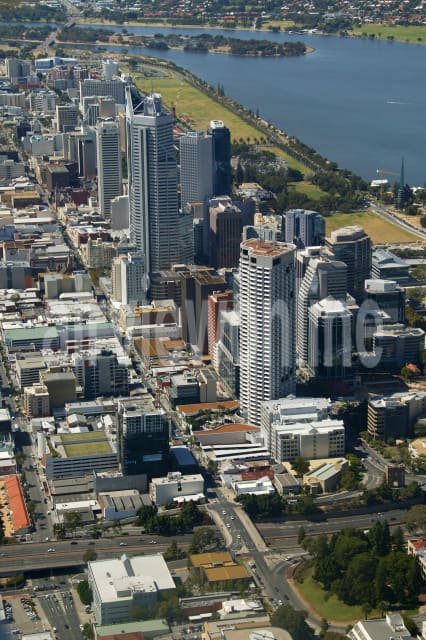 Aerial Image of Portrait Perth CBD