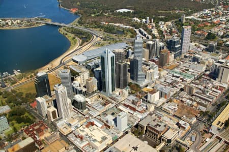 Aerial Image of PERTH CBD.