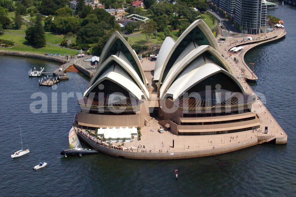 Aerial Image of Capsized Yacht at Sydney Opera House #9