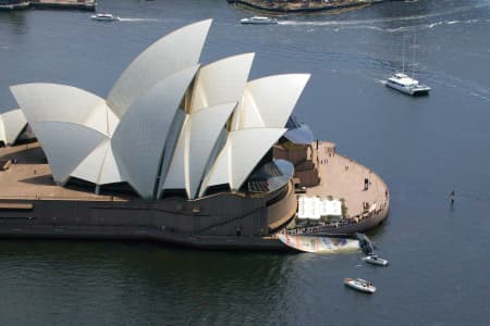 Aerial Image of CAPSIZED YACHT AT SYDNEY OPERA HOUSE #4.