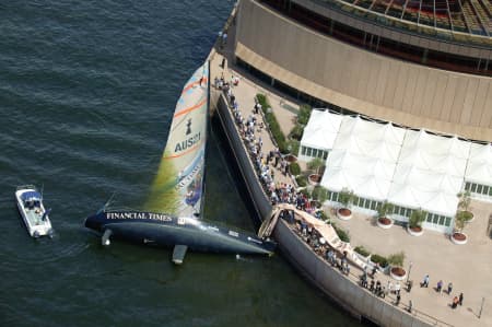 Aerial Image of CAPSIZED YACHT AT SYDNEY OPERA HOUSE #2.