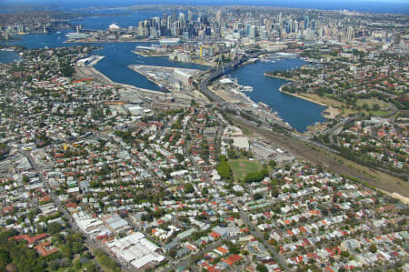 Aerial Image of ROZELLE TO SYDNEY CITY.