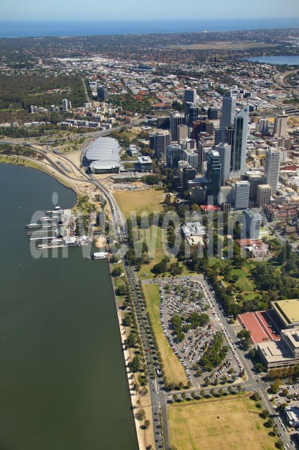 Aerial Image of Perth Water and City