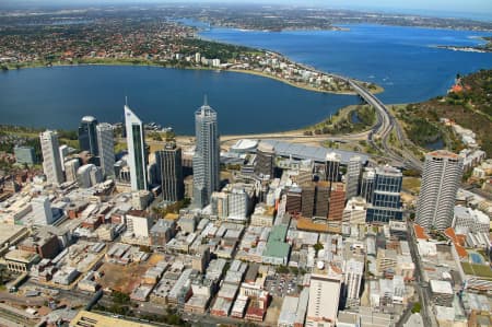 Aerial Image of PERTH OVER SWAN RIVER