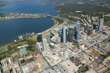 Aerial Image of PERTH CBD AND SWAN RIVER