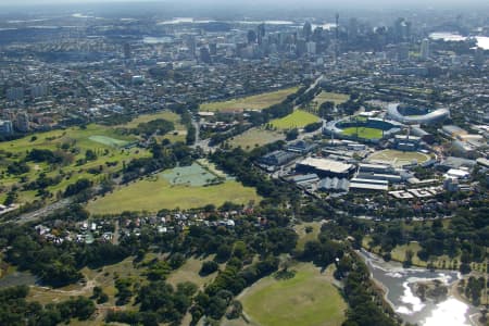 Aerial Image of CENTENNIAL PARK AND MOORE PARK.