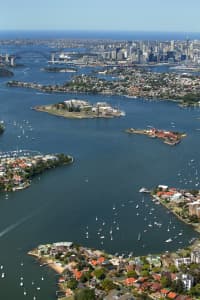 Aerial Image of WRIGHTS POINT TO SYDNEY CITY