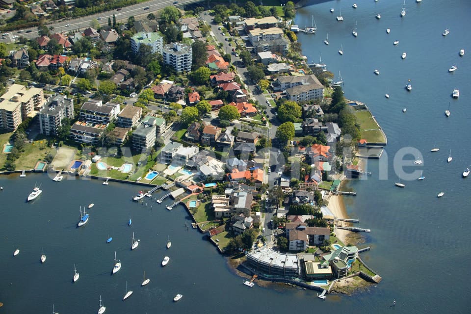 Aerial Image of Closeup of Wrights Point Drummoyne