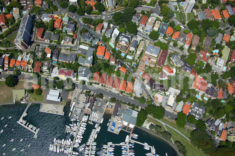 Aerial Image of Closeup of Darling Point