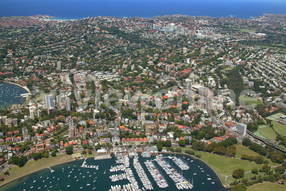 Aerial Image of Rushcutters Bay Looking South East