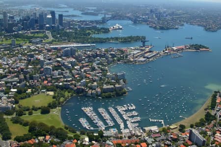 Aerial Image of DARLING POINT TO HARBOUR BRIDGE.