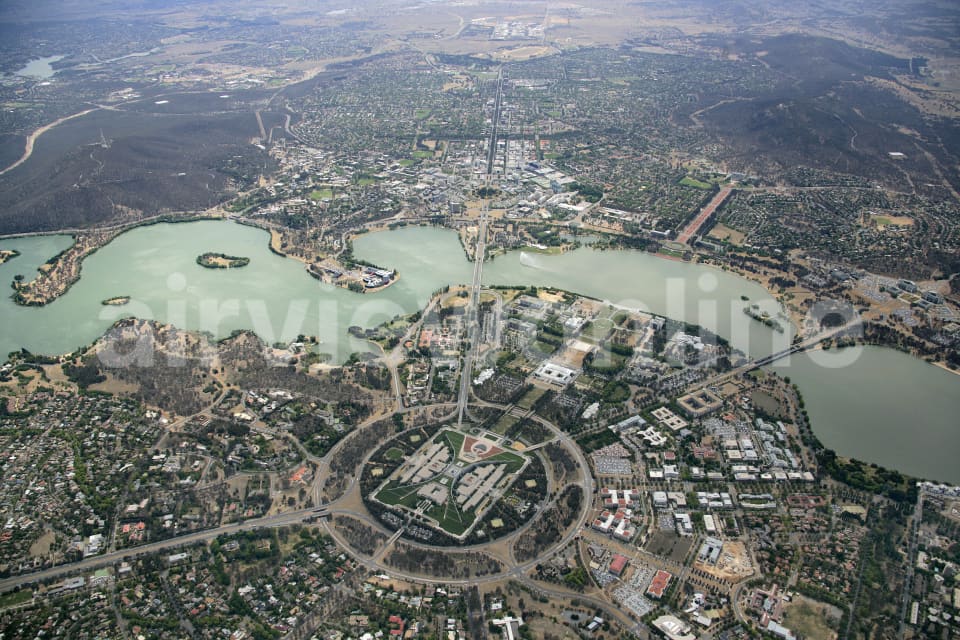 Aerial Image of Captial Hill,  Canberra