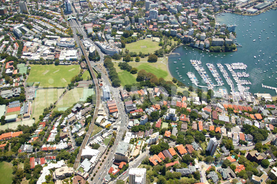 Aerial Image of Edgecliff, Rushcutters Bay and Darling Point