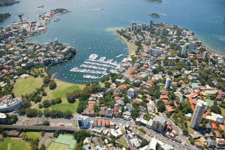 Aerial Image of EDGECLIFF AND RUSHCUTTERS BAY.