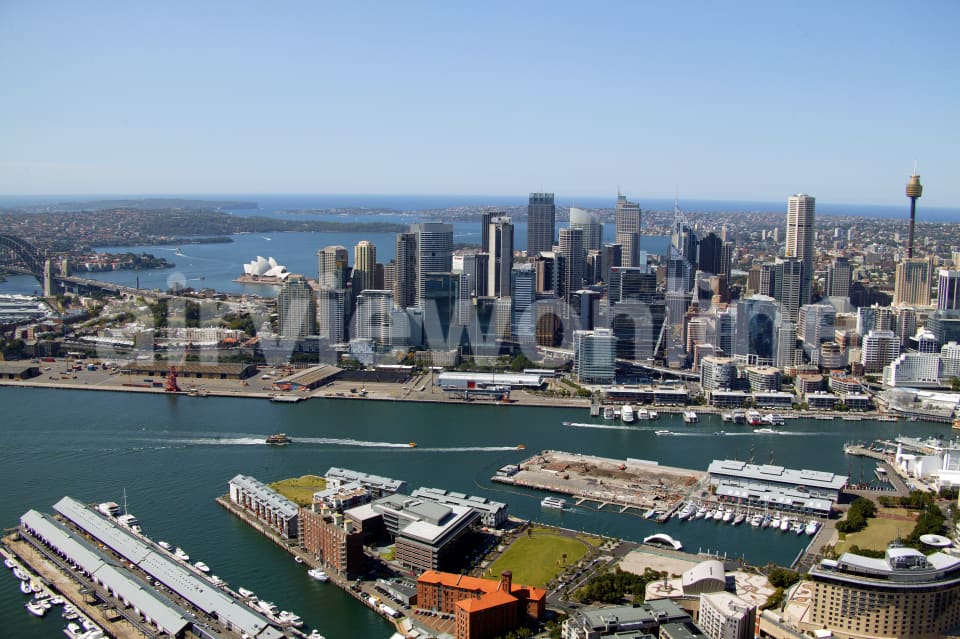 Aerial Image of Darling Island and Sydney CBD