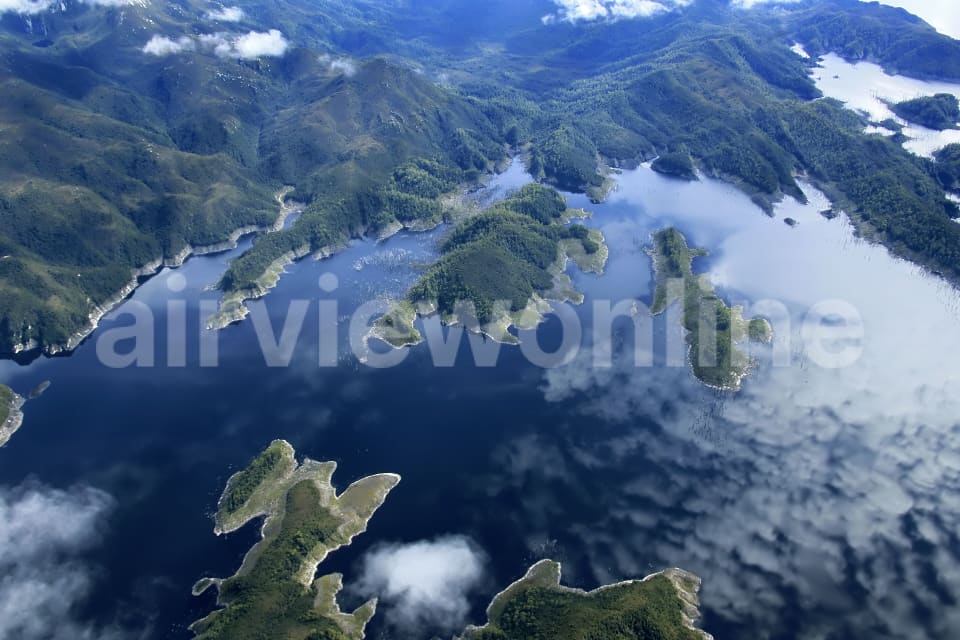 Aerial Image of Lake Gordon, Tasmania