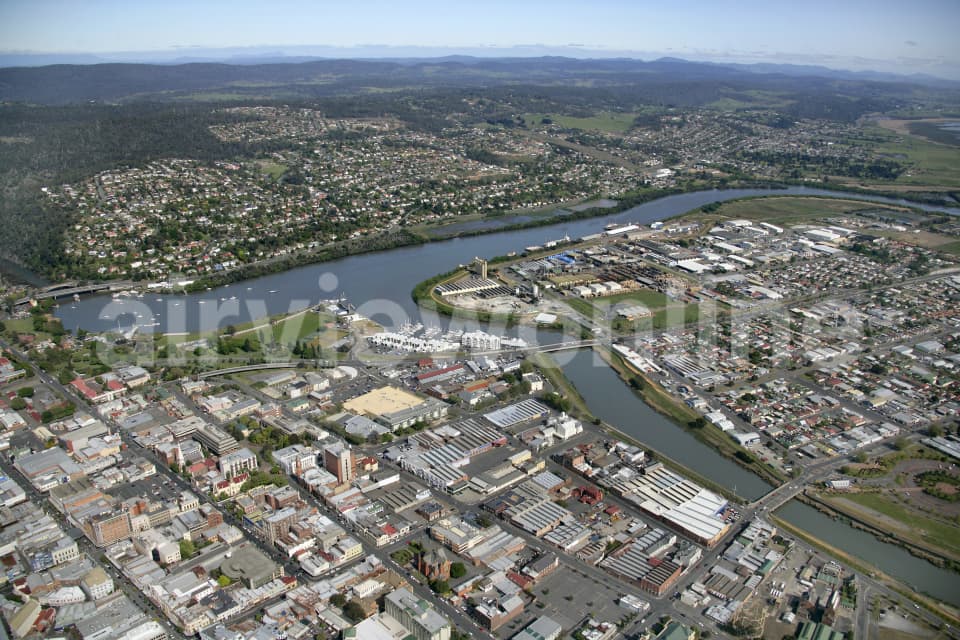 Aerial Image of East Launceston and Tamar River