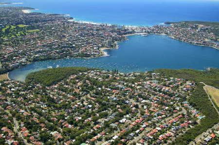 Aerial Image of BALGOWLAH, BALGOWLAH HEIGHTS TO MANLY WHARF.