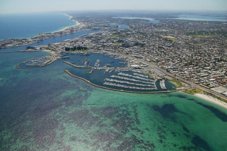Aerial Image of SUCCESS HARBOUR SOUTH FREMANTLE.