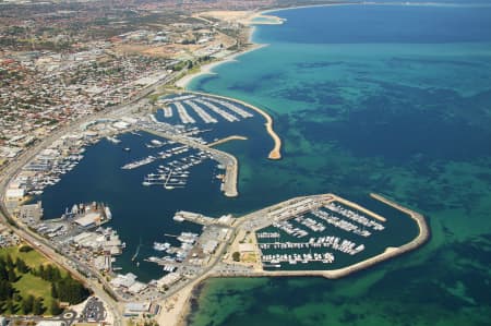 Aerial Image of HARBOURS IN FREMANTLE AND SOUTH FREMANTLE.