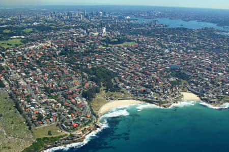 Aerial Image of BRONTE AND TAMARAMA TO SYDNEY CBD.