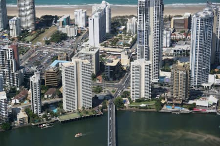Aerial Image of THOMAS DRIVE IN SURFERS PARADISE.