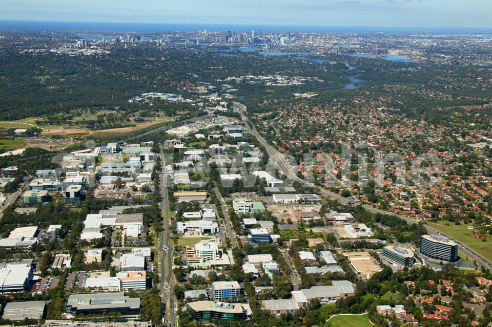 Aerial Image of Macquarie Park to City