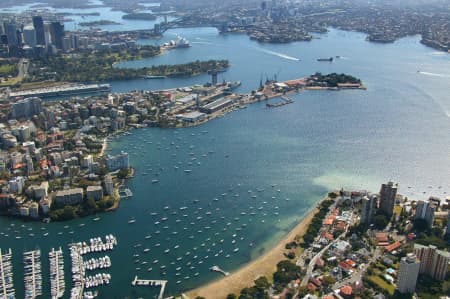 Aerial Image of DARLING POINT AND ELIZABETH BAY.