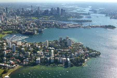 Aerial Image of DOUBLE BAY TO CITY.