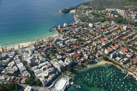 Aerial Image of MANLY COVE AND MANLY BEACH.