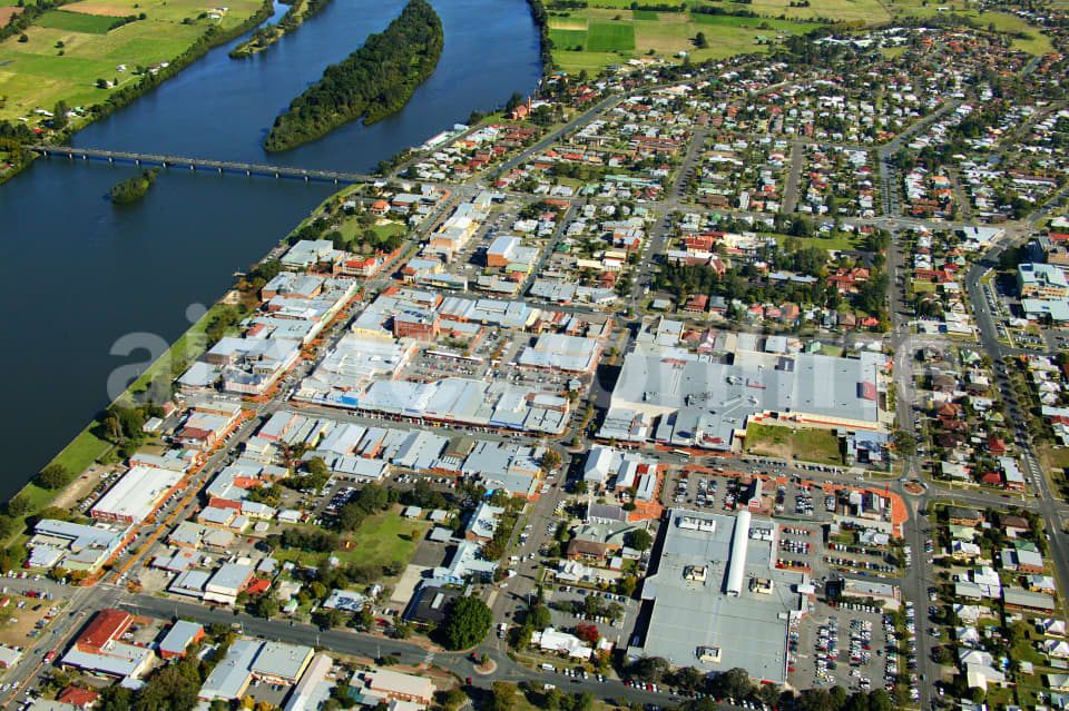 Aerial Image of Taree Township and Manning River