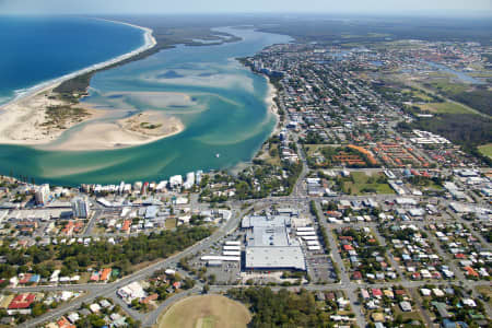 Aerial Image of CALOUNDRA AND BRIBIE ISLAND.