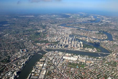 Aerial Image of HIGH ALTITUDE OF  BRISBANE.