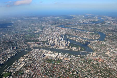 Aerial Image of HIGH ALTITUDE OF  BRISBANE.