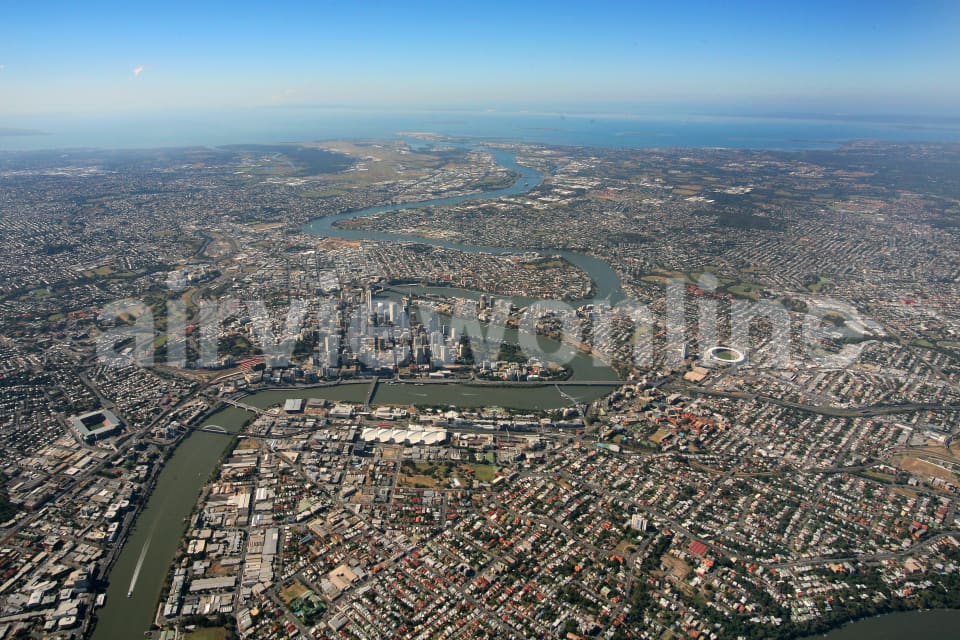 Aerial Image of Brisbane City and River
