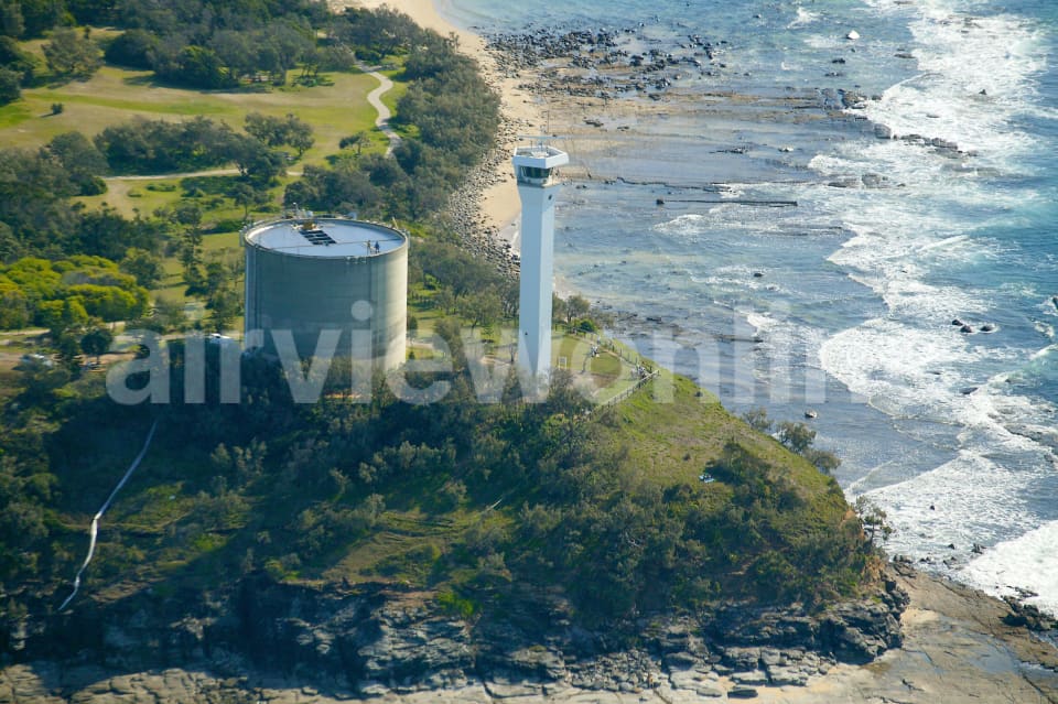 Aerial Image of Beacon Lighthouse at Point Cartwright, QLD