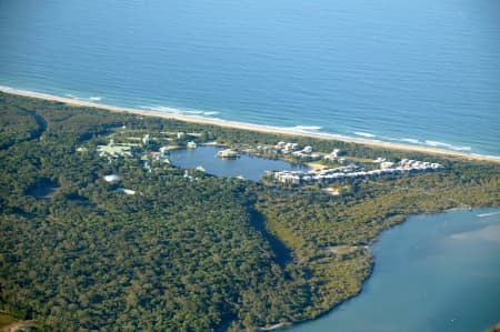 Aerial Image of NOVOTEL TWIN WATERS RESORT.