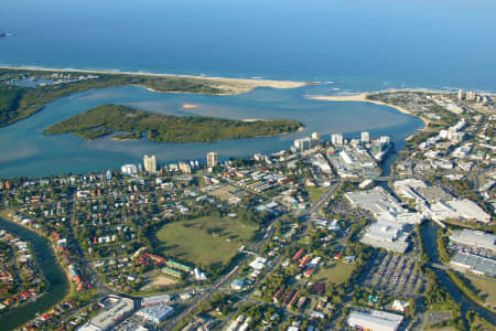 Aerial Image of MAROOCHYDORE AND GOAT ISLAND.