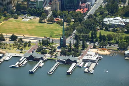 Aerial Image of SWAN BELLS TOWER, BARRACK SQ, PERTH