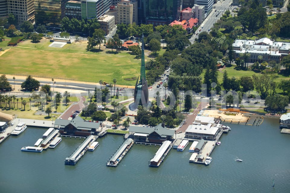 Aerial Image of Swan Bells Tower, Barrack Sq, Perth