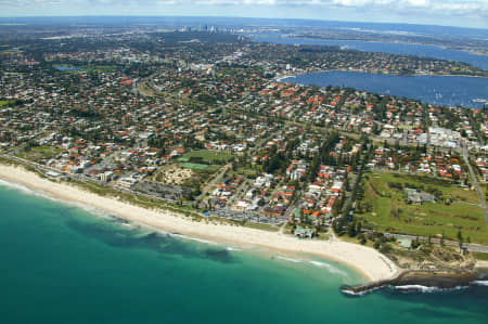 Aerial Image of COTTESLOE BEACH TO PERTH CITY